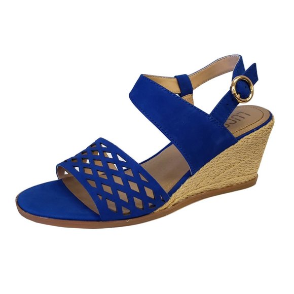 💥🇺🇸 Lucca Lane Haldene Leather Wedge Sandal - Picture 3 of 9
